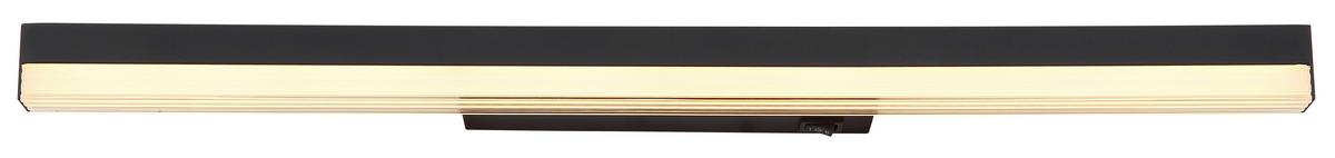 Stenska Led-svetilka Sallo, S Sijalko - črna/opal, Basics, kovina/umetna masa (60/6/4cm) - Globo