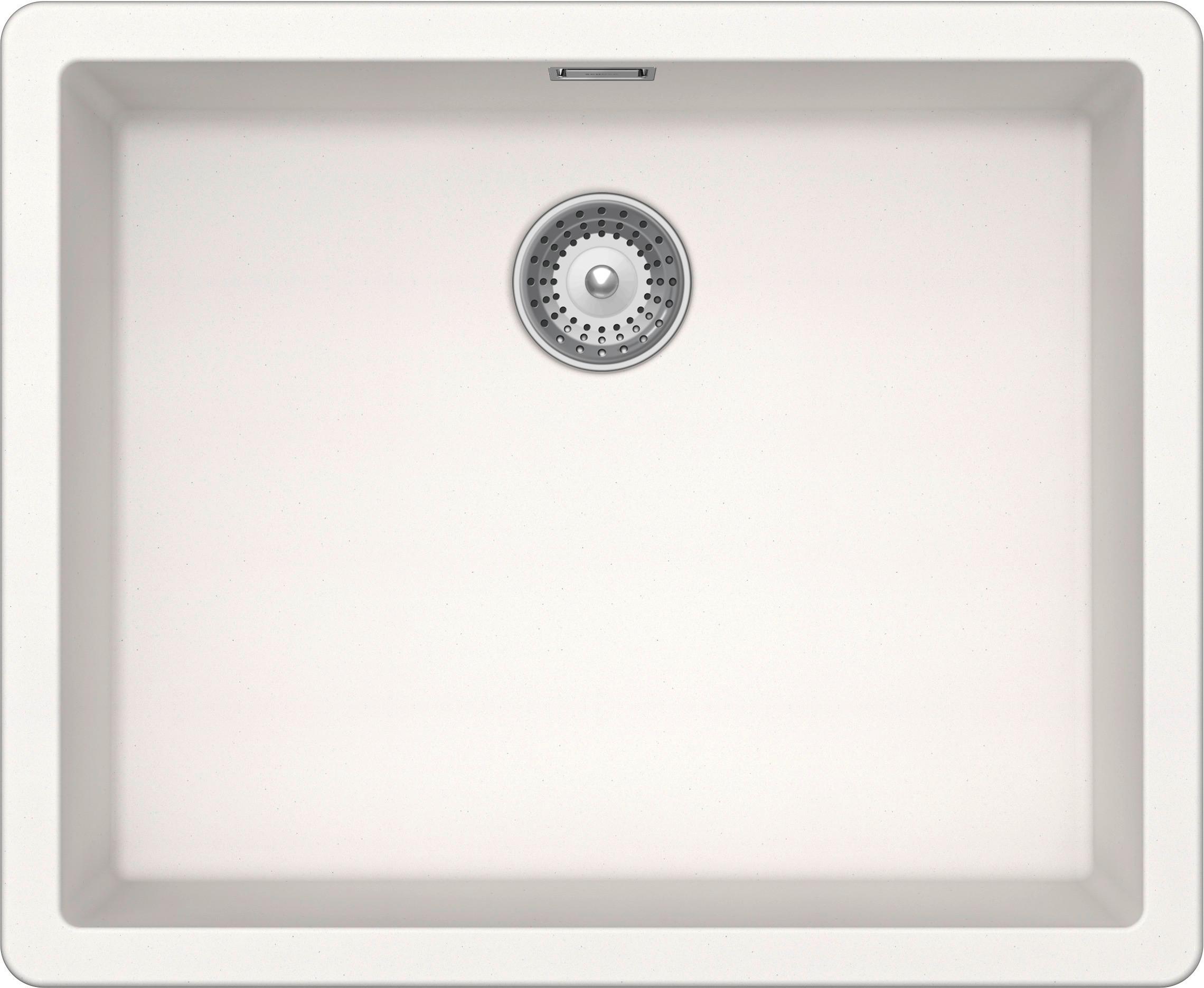 Spüle GREN100LUPOL in Weiß - Weiß, MODERN, Stein (55,6/45,6cm) - Schock