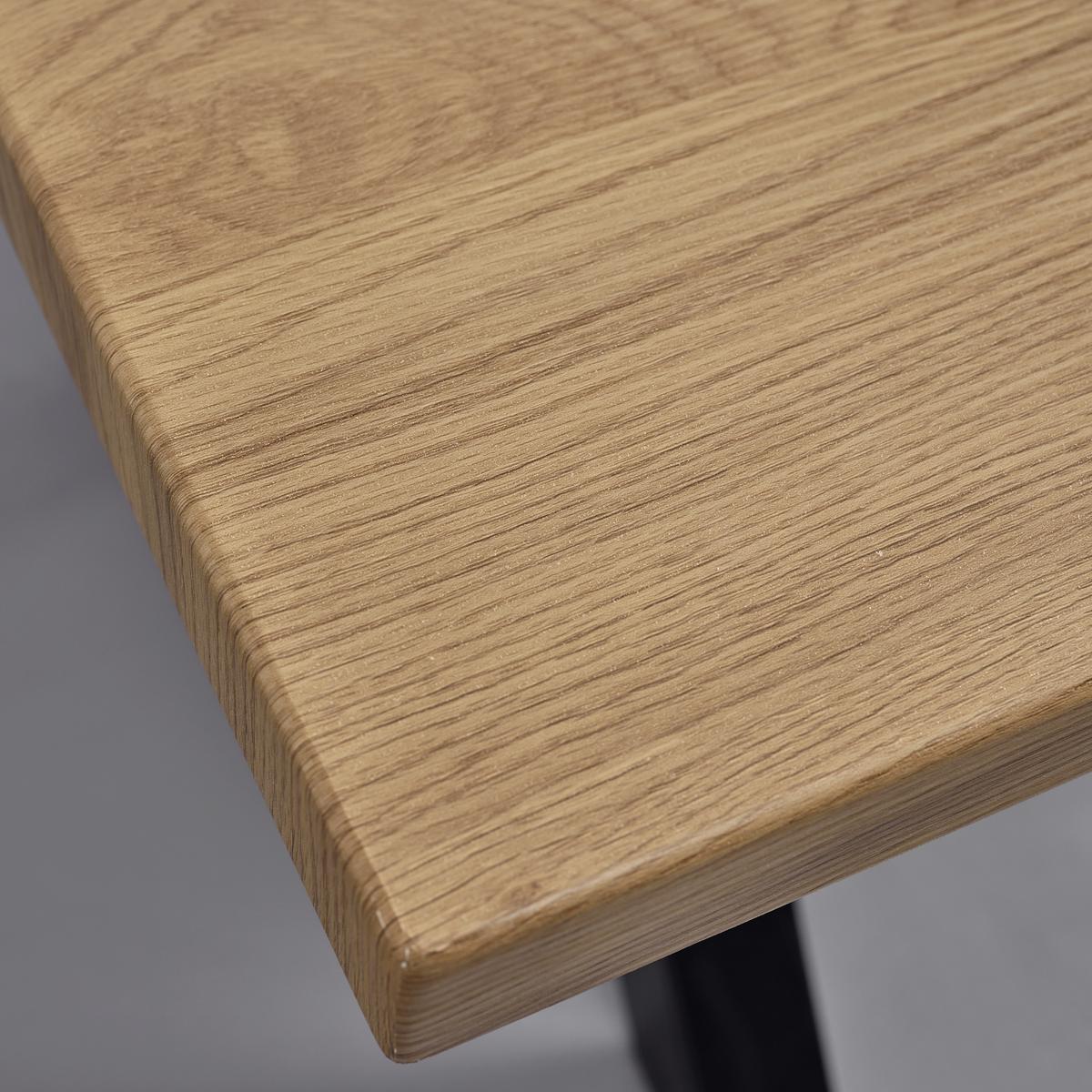 Esstisch Giona in Esche - Eschefarben/Schwarz, Modern, Holzwerkstoff/Metall (180/76/90cm) - Bessagi Home