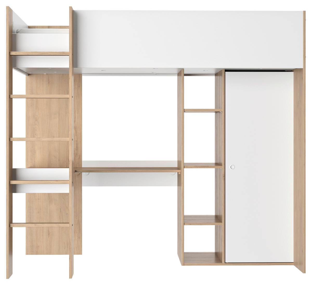 Igralna Postelja Matis, Bela, Barva Kostanja, 90x200 - bela/rjava, Basics, leseni material (90/200cm)