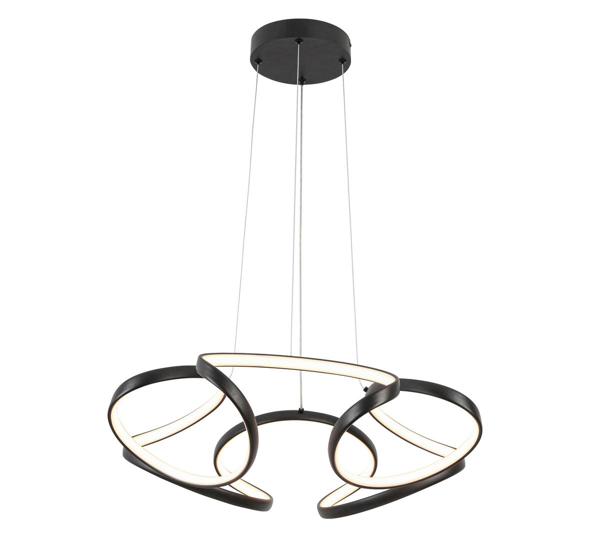 LAMPA WISZĄCA LED ELIO *SBN*SH* - czarny, Design, tworzywo sztuczne/metal (60/120cm) - Novel