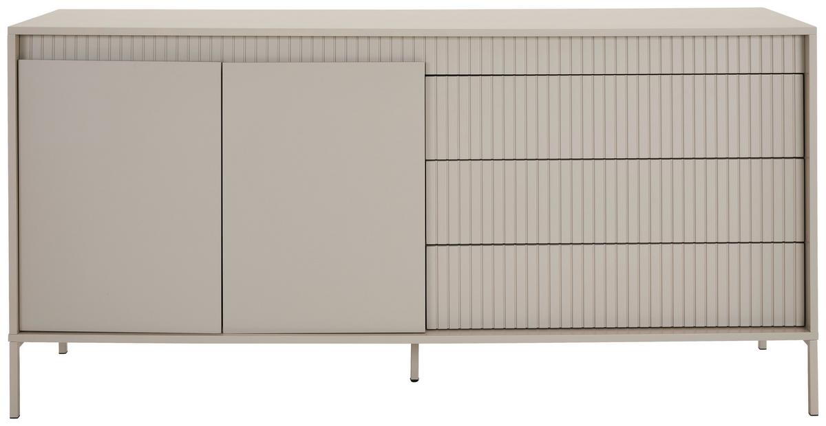 KOMODA SZEROKA SELINA - kaszmir, Design, materiał drewnopochodny/metal (160/77/40cm) - Xora