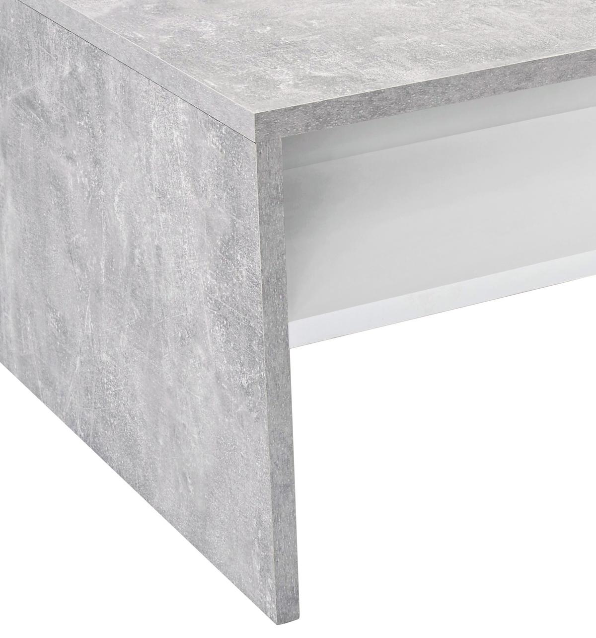 Măsuță de cafea LAURA - alb/gri, Modern, material pe bază de lemn (90/42/60cm) - Modern Living