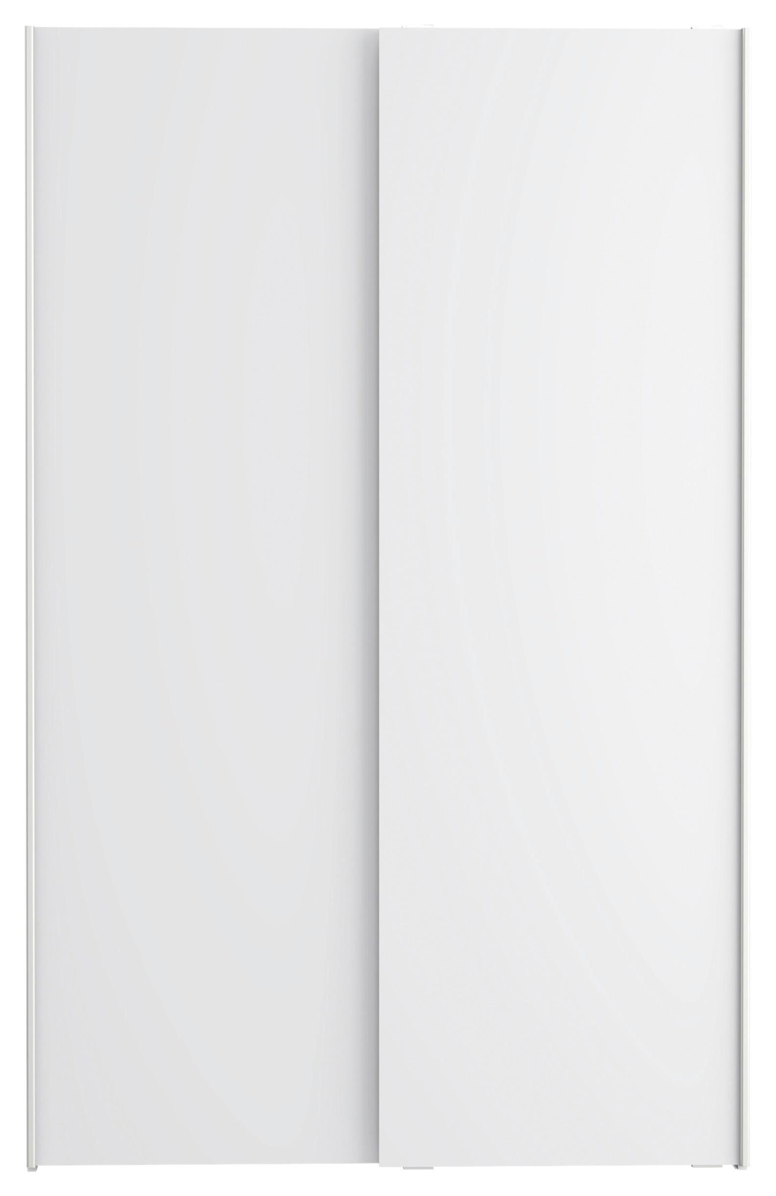 Omara Z Drsnimi Vrati Khanea M, Bela - bela, Moderno, leseni material (120/190/60cm) - Modern Living
