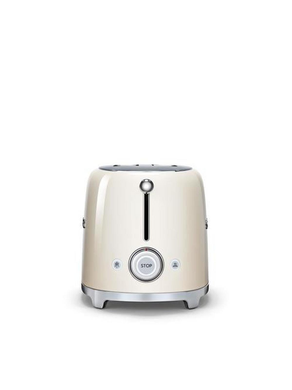TOSTER TSF01CREU SMEG - kremowy/kolor chromowy, Basics, metal (31/19,8/19,5cm) - SMEG