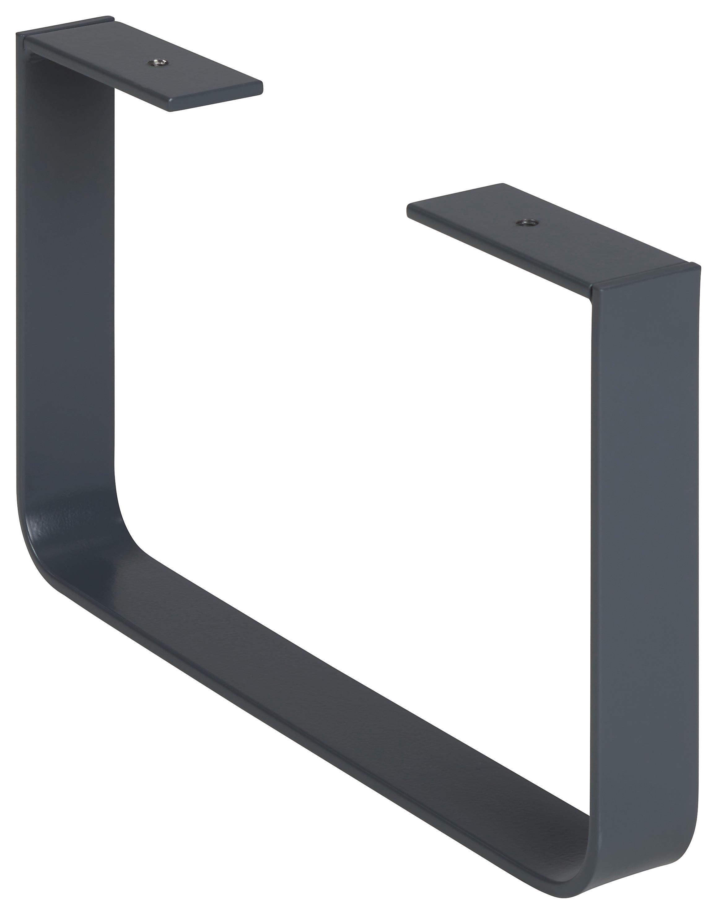 Fußset in Dunkelgrau - Modern, Metall (27/16/3cm) - Premium Living