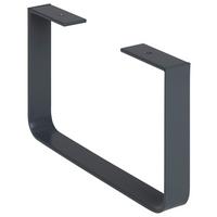 Fußset in Dunkelgrau - Modern, Metall (27/16/3cm) - Premium Living