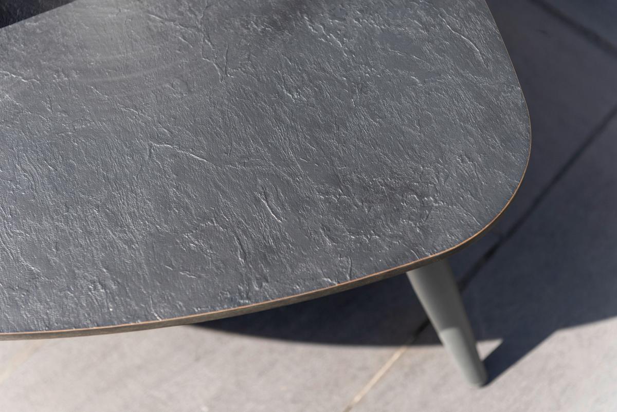 Gartenbeistelltisch July Dunkelgrau ca. 80x42x77,5cm - Dunkelgrau, MODERN, Karton/Metall (80/42/77,5cm)