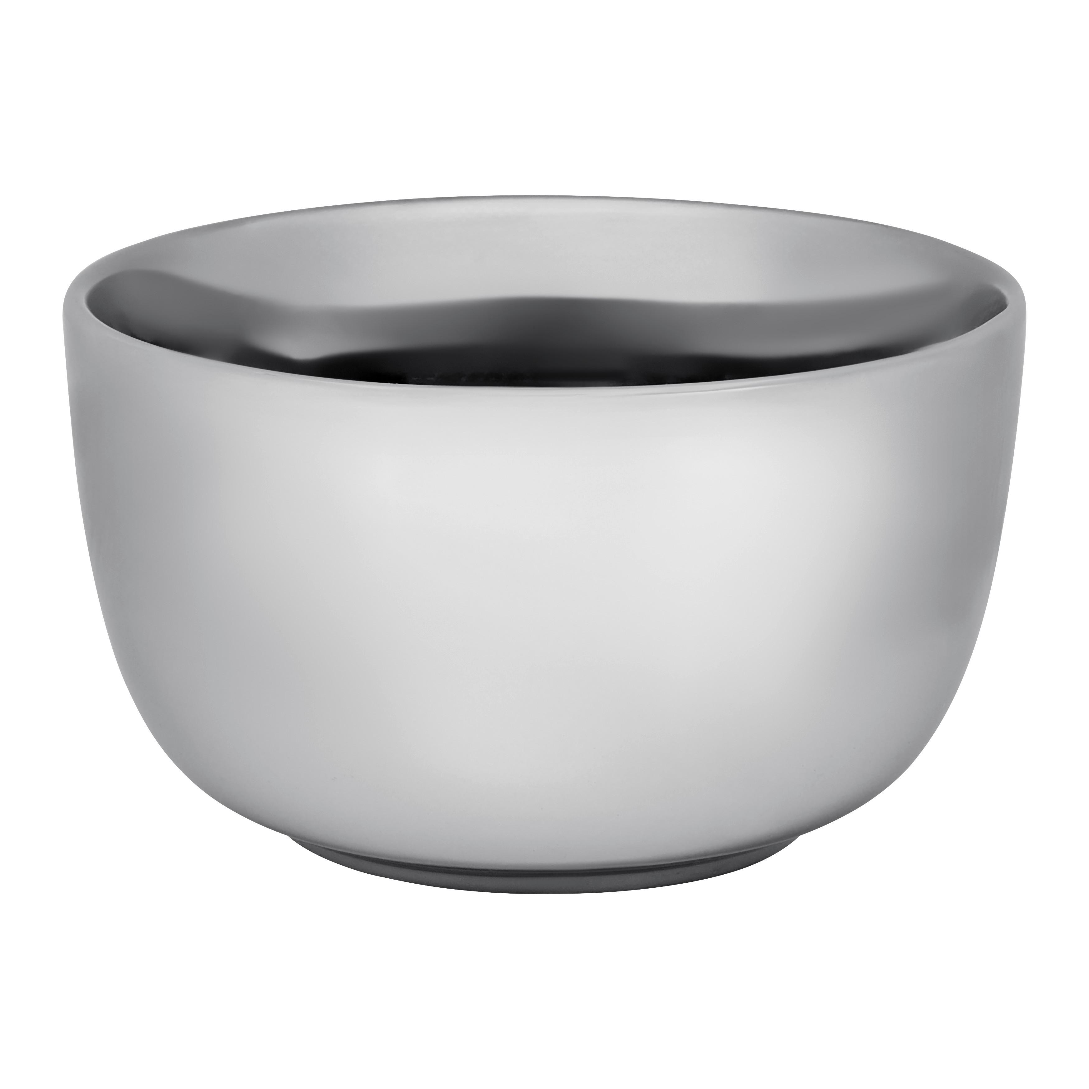 Müslischale Shiny Silver Silberfarben Ø ca. 13,8cm - Silberfarben, MODERN, Keramik (13,8/8,2cm) - Mömax