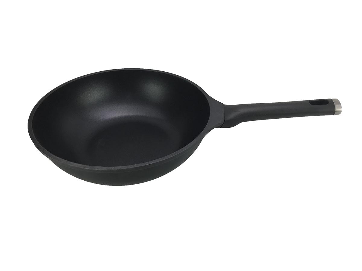 Wok Black Line in Schwarz Ø ca. 30cm - Schwarz, KONVENTIONELL, Kunststoff/Metall (30/9,5cm) - Gourmesto