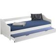 Kinder-/Juniorbett in Weiß mit Lattenrost - Weiß, Holz (209/66/97cm) - Zandiara
