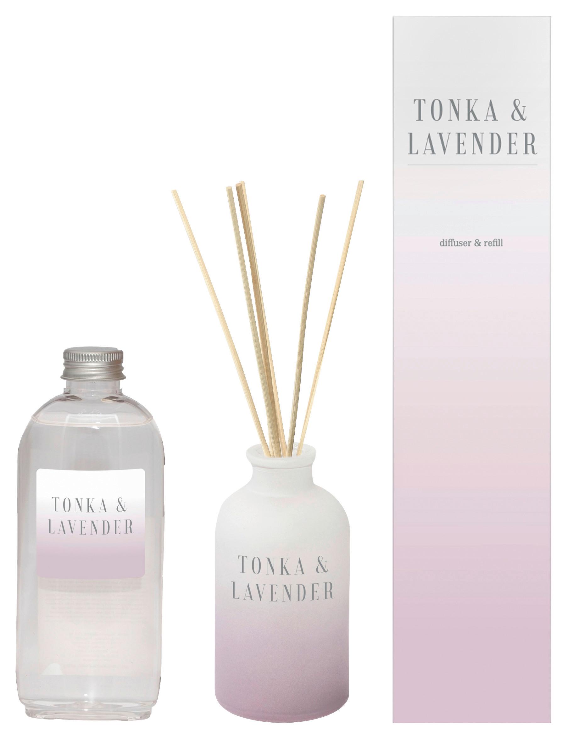 Diffuser Essential in Flieder ca. 200ml - Flieder, Glas/Wellpappe (5,5/10,5cm) - Premium Living