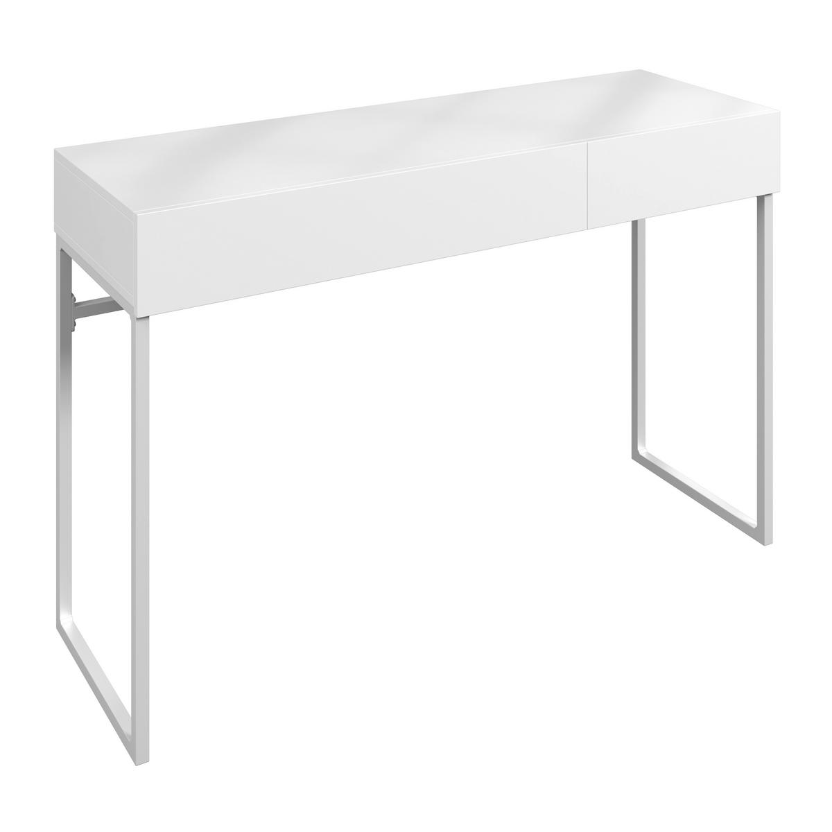 Konsolentisch Finn Weiß Metall/MDF - Weiß, MODERN, Holzwerkstoff/Metall (120/78/40cm) - Bessagi Home