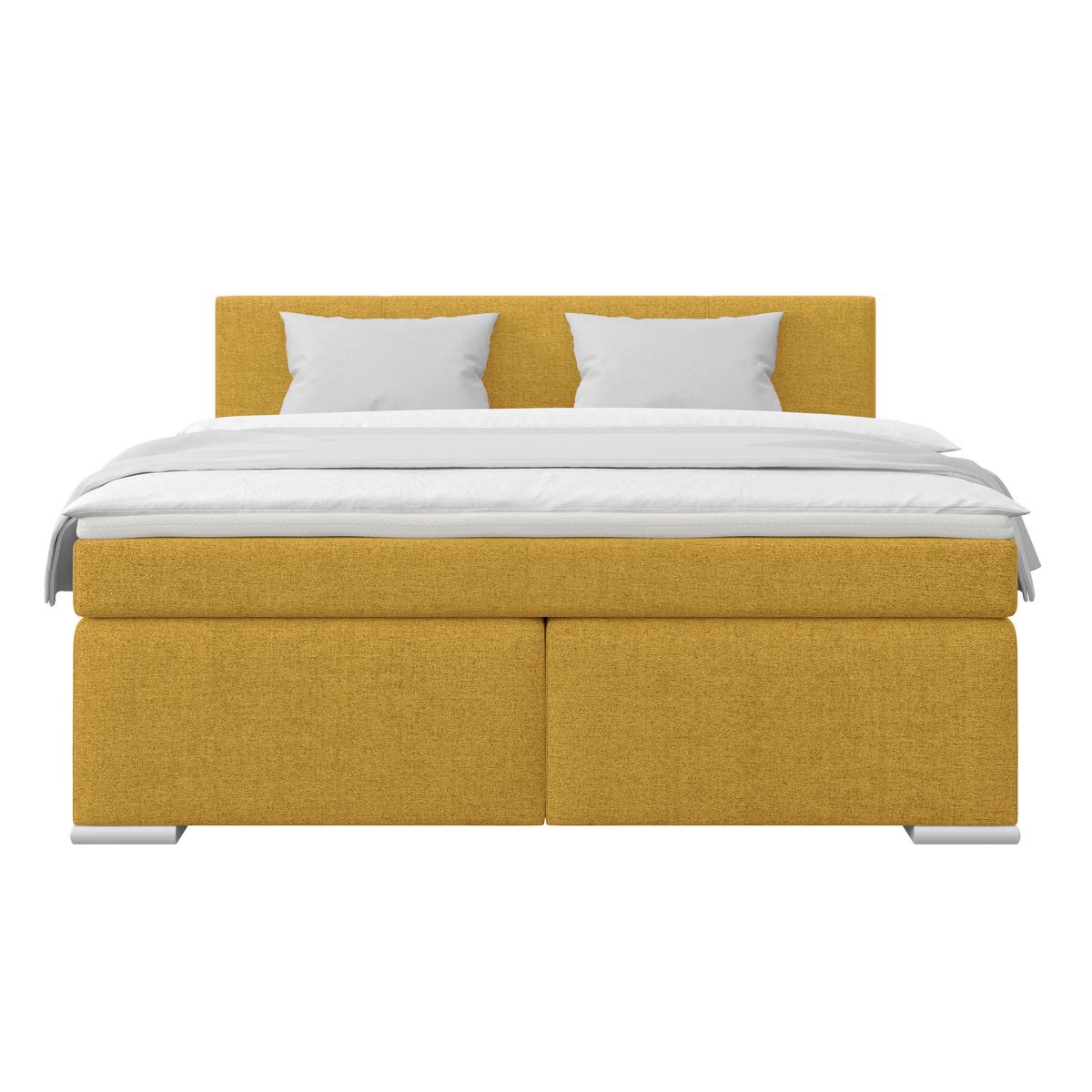 Boxspring Krevet Mira - boje grafita/srebrne boje, Konvencionalno, metal/tekstil (160/200cm) - Best Price