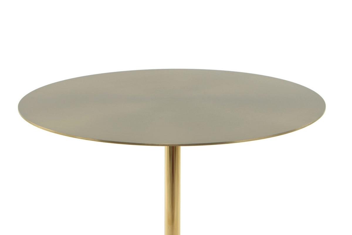 BEISTELLTISCH ROCIO 300 WEISS - Design, Stein/Metall (40/53cm) - Kayoom