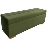 Ládapad Leon - sötétzöld, Konventionell, faalapú anyag/textil (117/41/37,5cm)