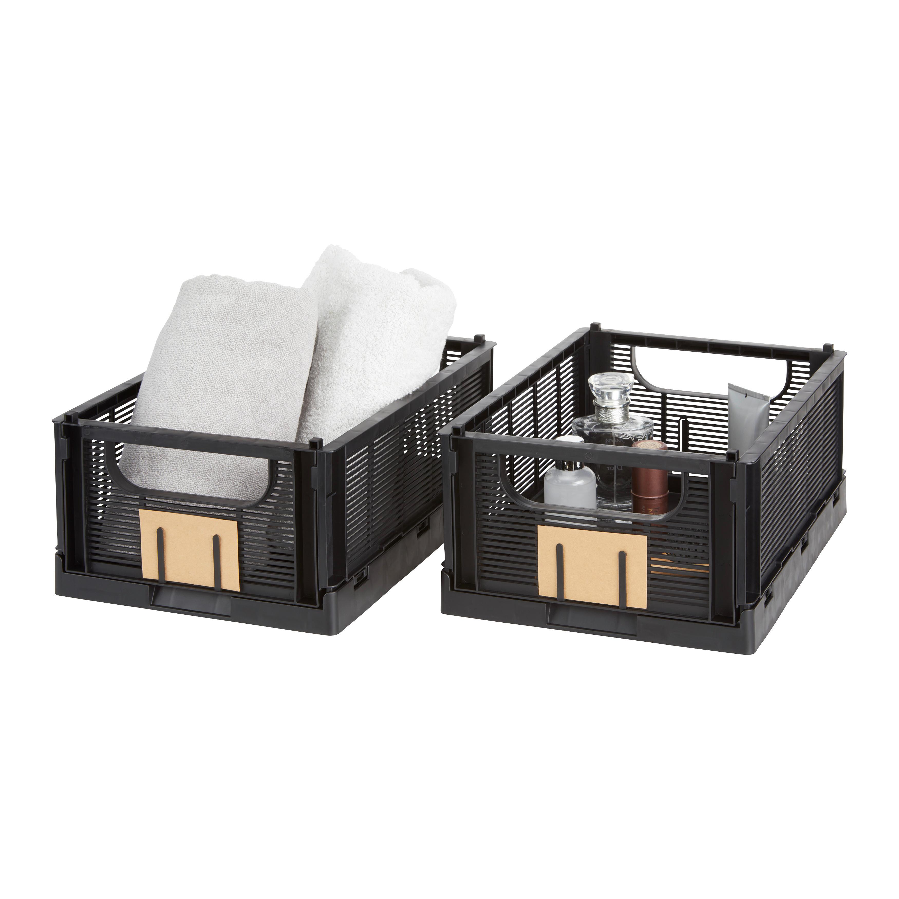 KLAPPBOX KNUT - M - svart, Modern, plast (33/24,5/15cm) - Mömax