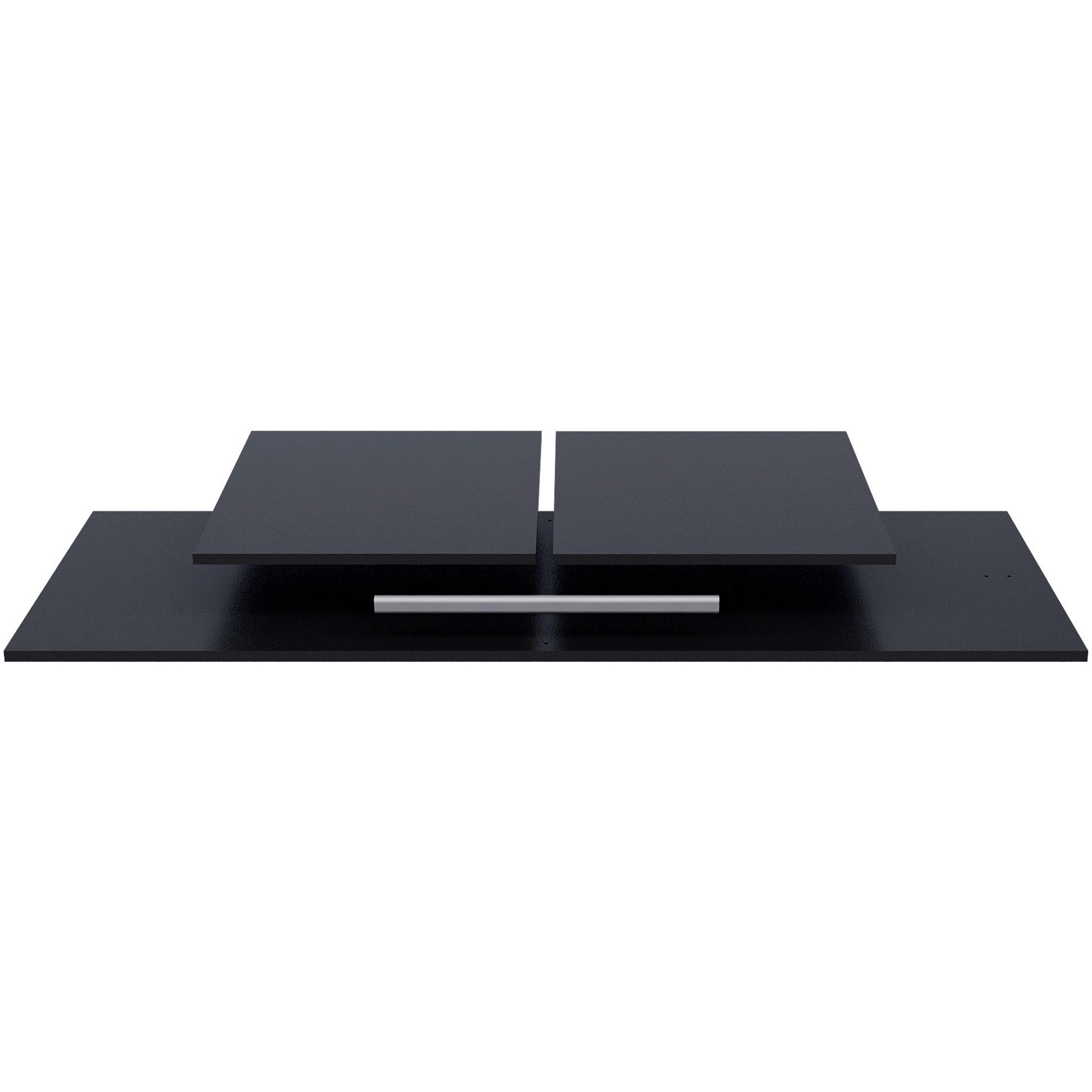 Inneneinteilung Connect Schwarz - Schwarz, Design, Holzwerkstoff (55/121/3cm) - Livetastic