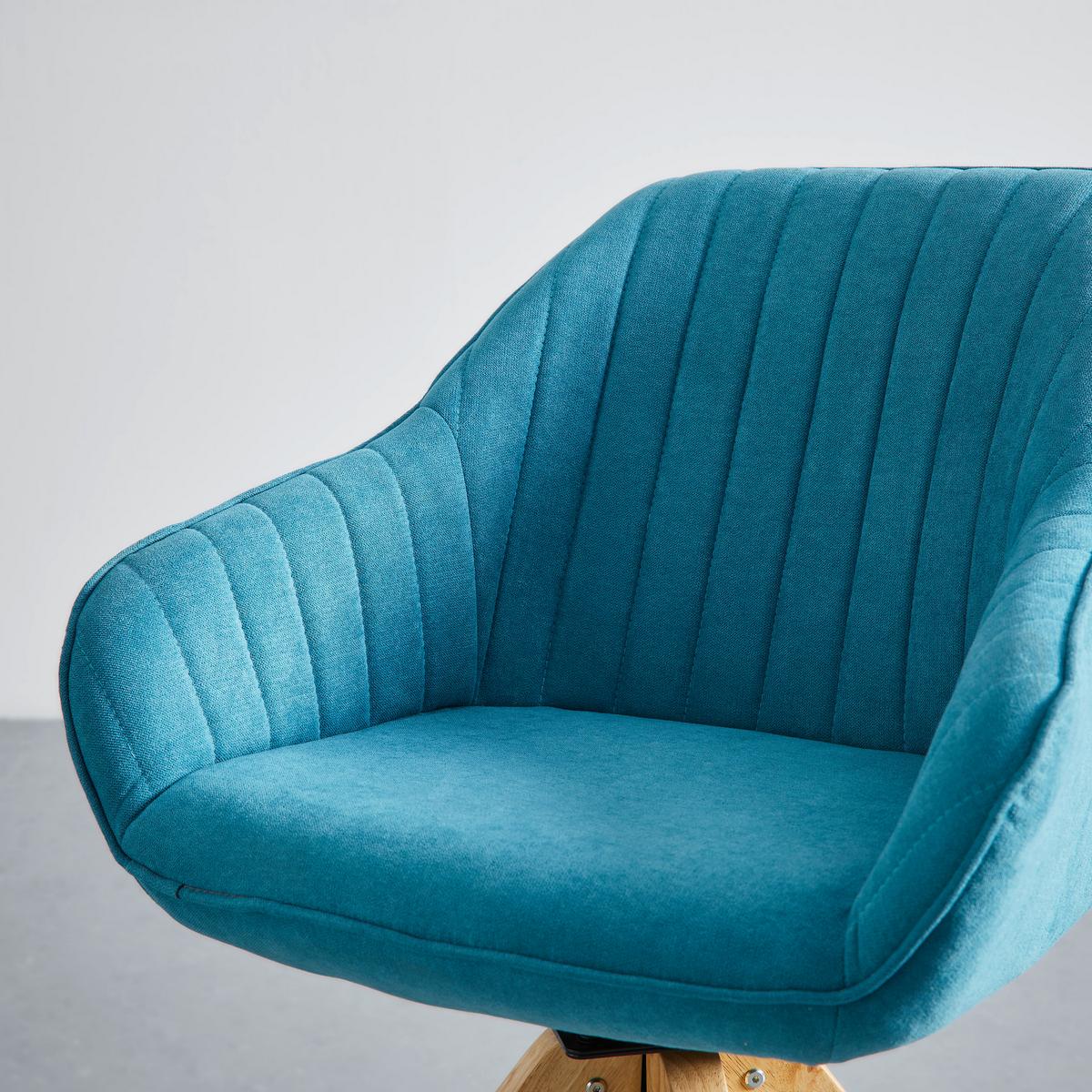 Karosszék Leonie - olajkék/tölgyfa, Modern, textil/fa (60/84/61cm) - Bessagi Home