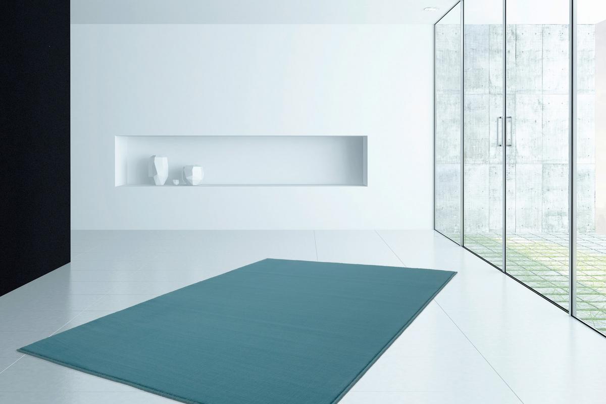 Läufer Passage 495 Türkis 80x150 - Türkis, Basics, Textil (80/150cm) - Kayoom