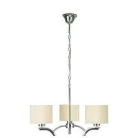 Viseća Svjetiljka Draga - boje kroma/krem, Konvencionalno, metal/tekstil (58/58/95cm)
