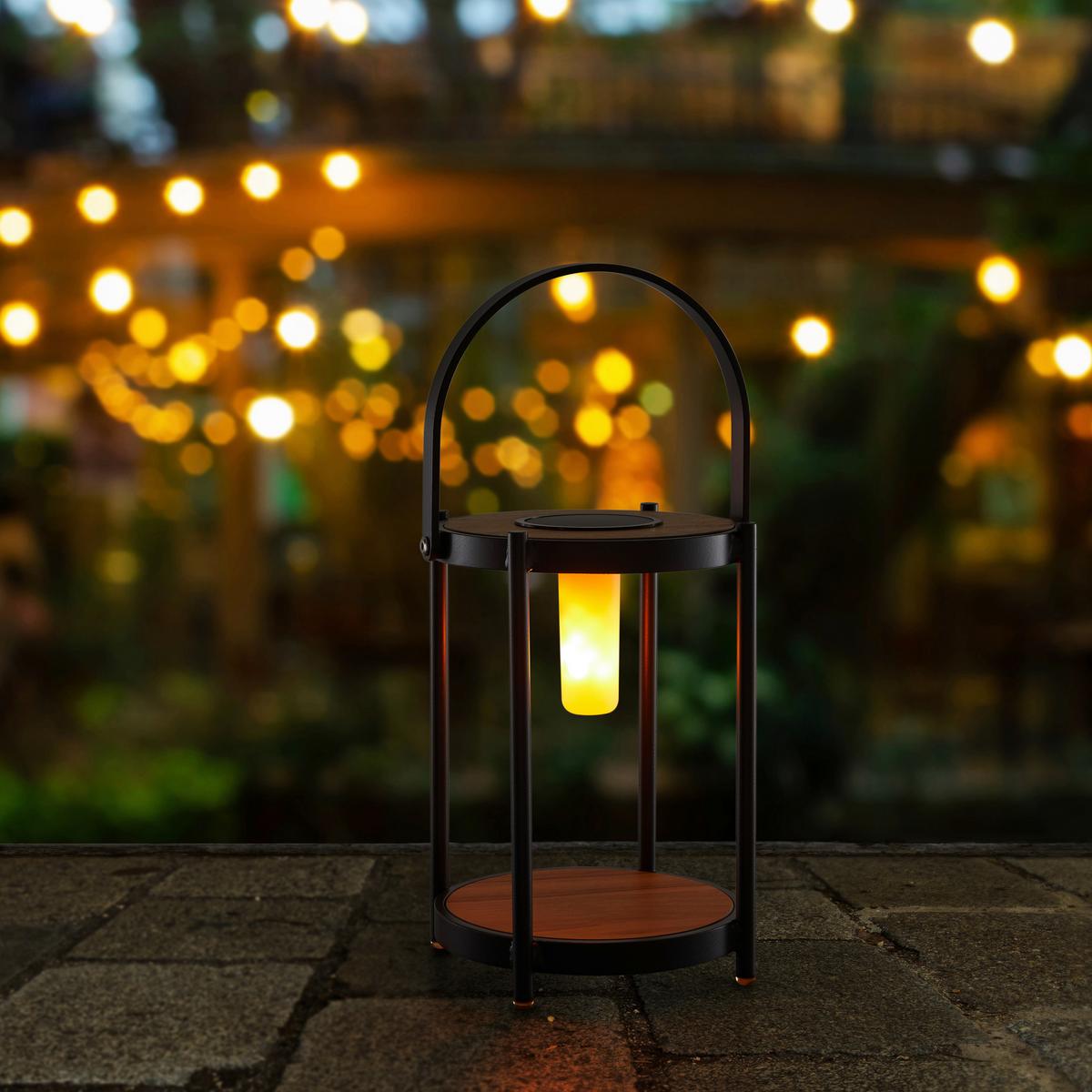 Solarleuchte Piola Schwarz Solar - Schwarz, MODERN, Kunststoff/Metall (20/29/20cm) - Bessagi Garden