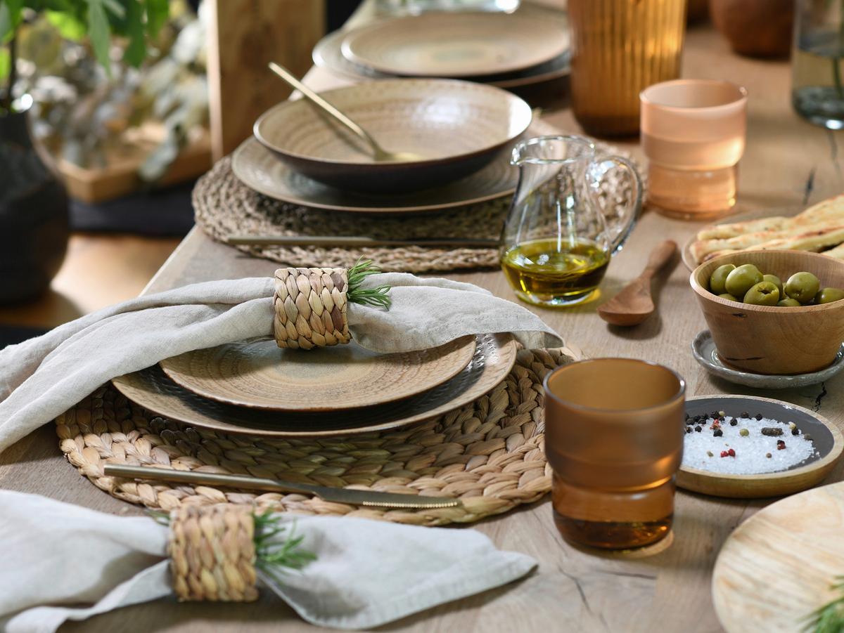 Jedilni Servis Neapel Sand, 16-Delni - rjava/peščene barve, Basics, keramika - Creatable