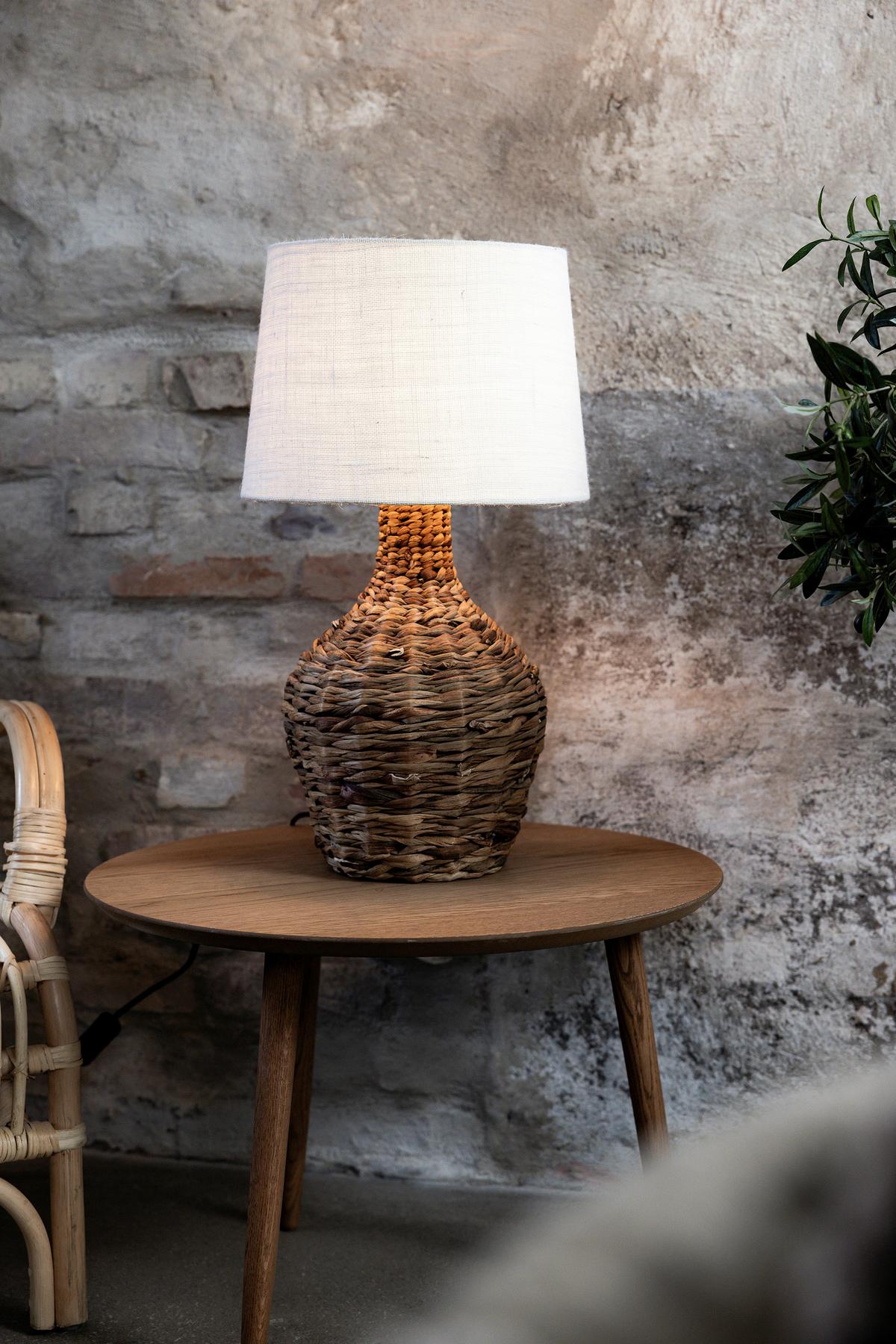 Tischleuchte Paglia max. 40 Watt - Naturfarben/Weiß, Basics, Naturmaterialien (32/32/58cm) - Markslöjd