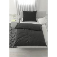 Lenjerie de pat Dobby Streif cca. 140x200/50x70 cm - negru, textil (200/140cm) - Mömax