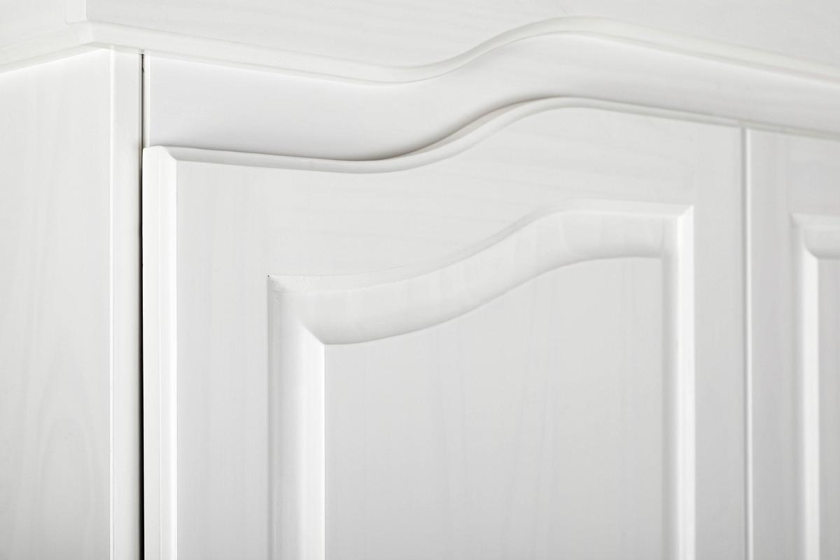 Drehtürenschrank Isny ca. 182x198x60 cm Weiß - Schwarz/Weiß, KONVENTIONELL, Holz/Metall (182/198/60cm) - MID.YOU