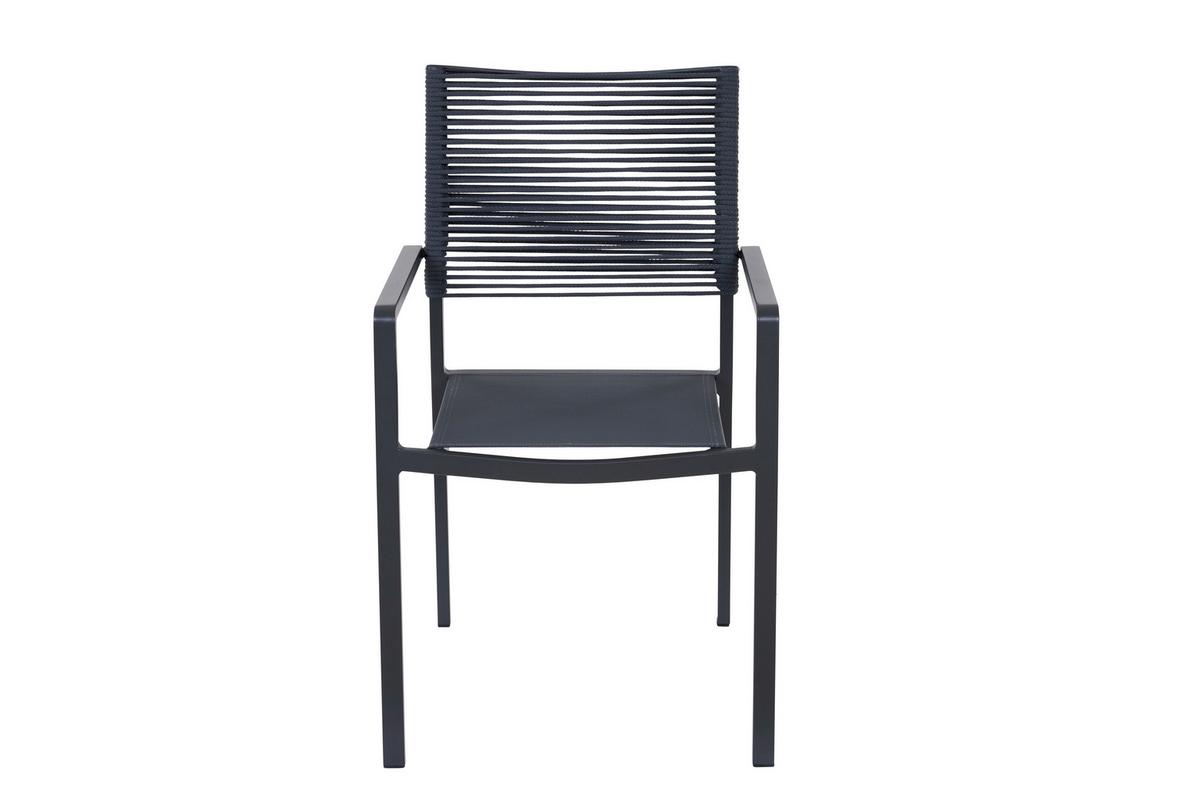 Gartensessel Leeds Anthrazit - Anthrazit, Basics, Metall (54/88/58cm) - Siena Garden