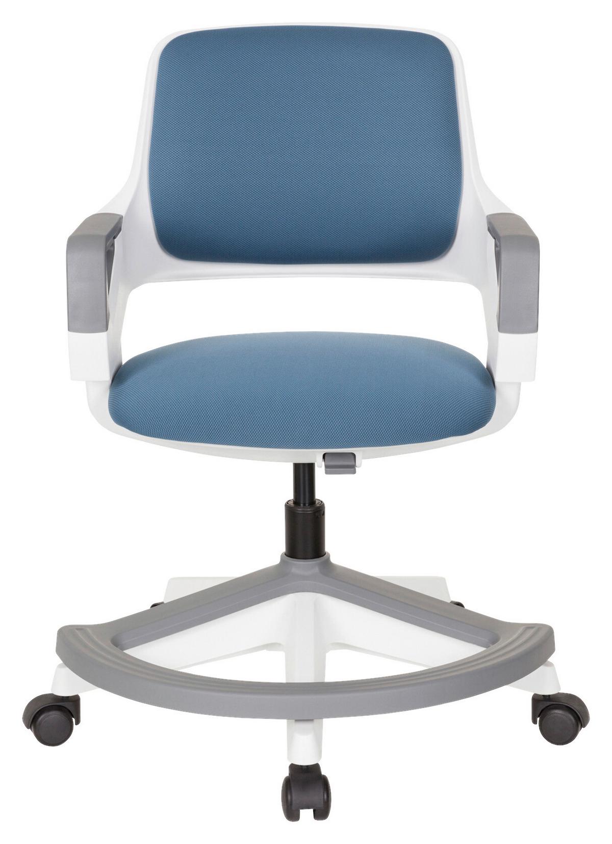 Jungeddrehstuhl Kid Flex ca. 53x80-93x60 cm Blau - Blau/Weiß, Basics, Kunststoff (53/80-93/60cm) - MID.YOU