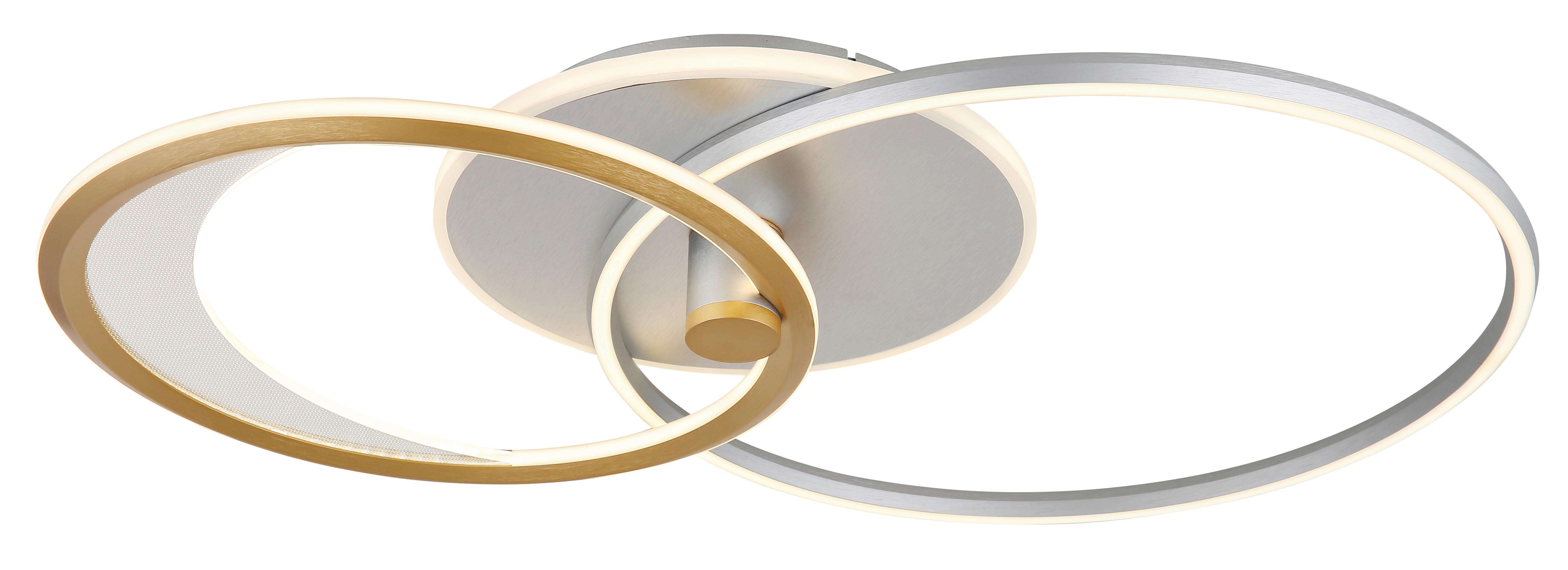 LED-DECKENLEUCHTE 67333-40 - Klar/Silberfarben, Basics, Kunststoff/Metall (81/51/11cm) - Globo