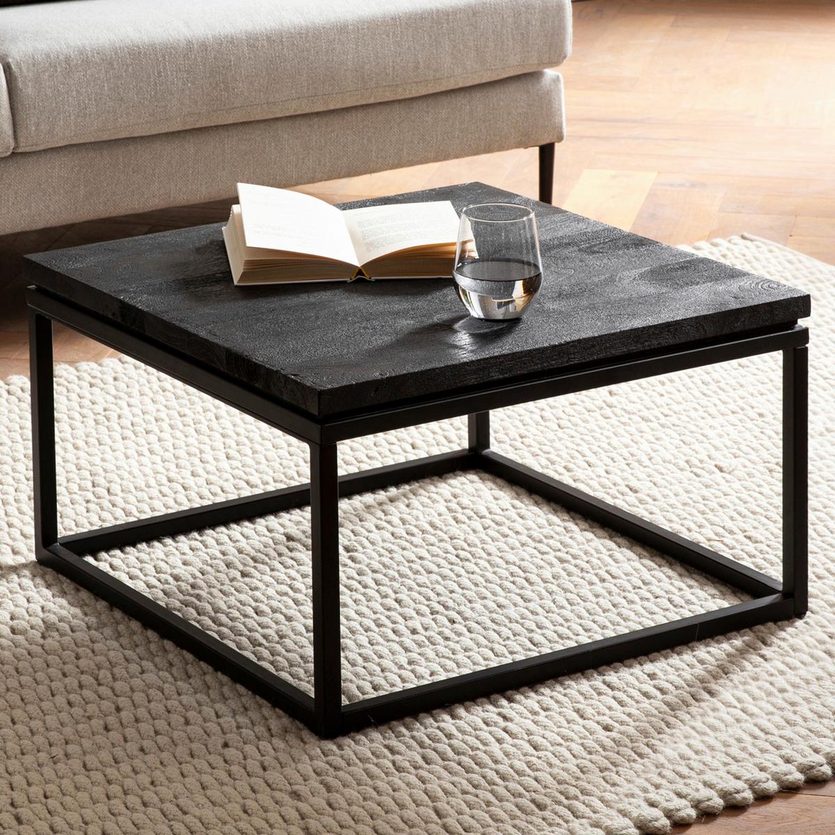 COUCHTISCH WL6.986 - Schwarz, Design, Holz/Metall (60/60/35cm) - Livetastic