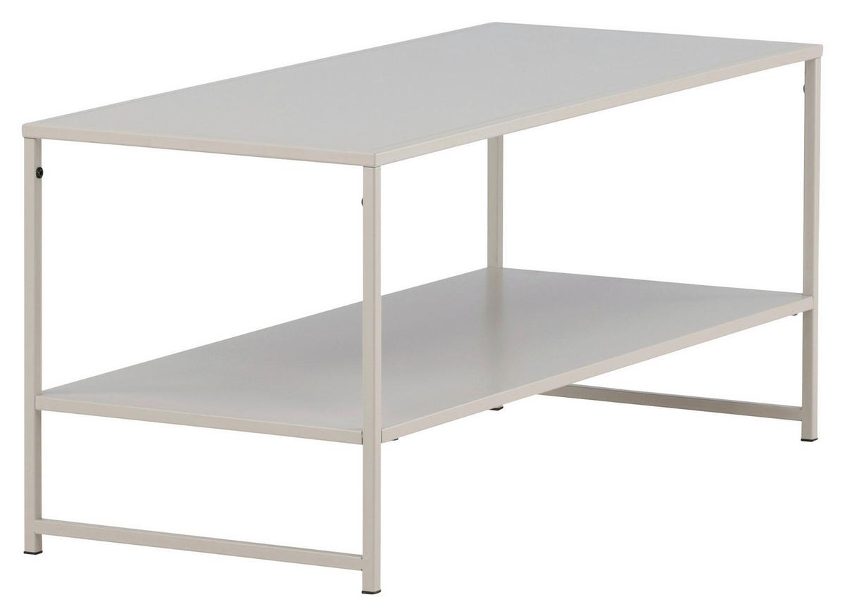 COUCHTISCH STAAL - Beige, Design, Metall (102/43/45cm) - Livetastic