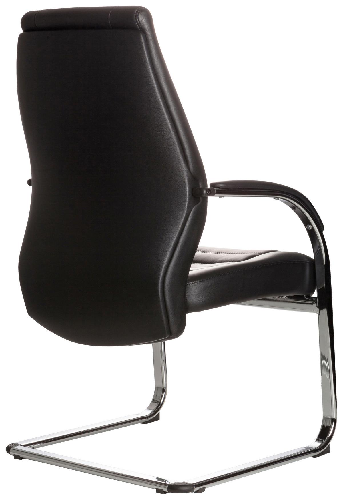 Konferenčni Stol Vitoro V, Črna - srebrne barve/črna, Basics, kovina/tekstil (58/107/59cm) - MID.YOU