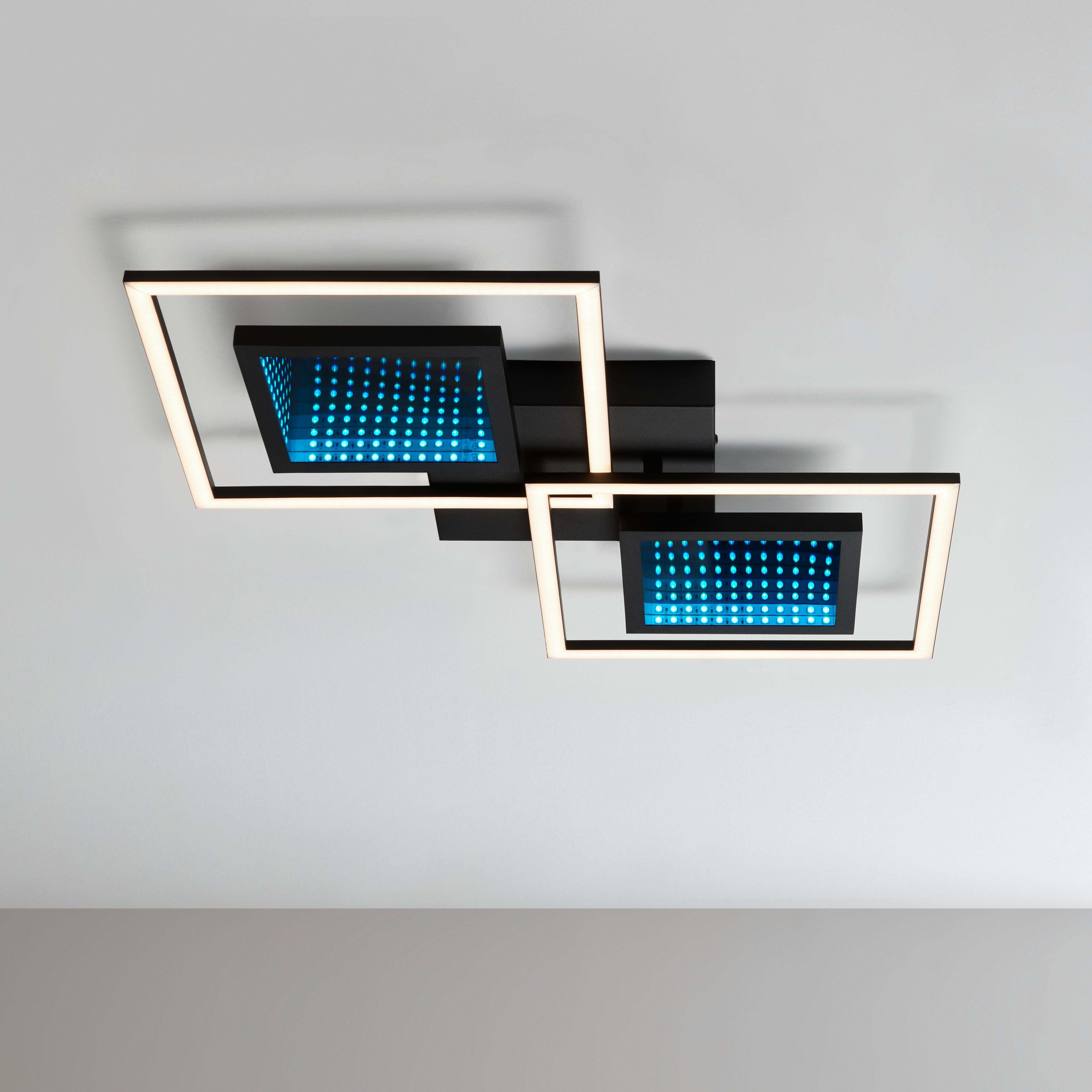 LED-Deckenleuchte Preceval max. 32 Watt - Schwarz, Kunststoff/Metall (74/42/6cm) - Premium Living