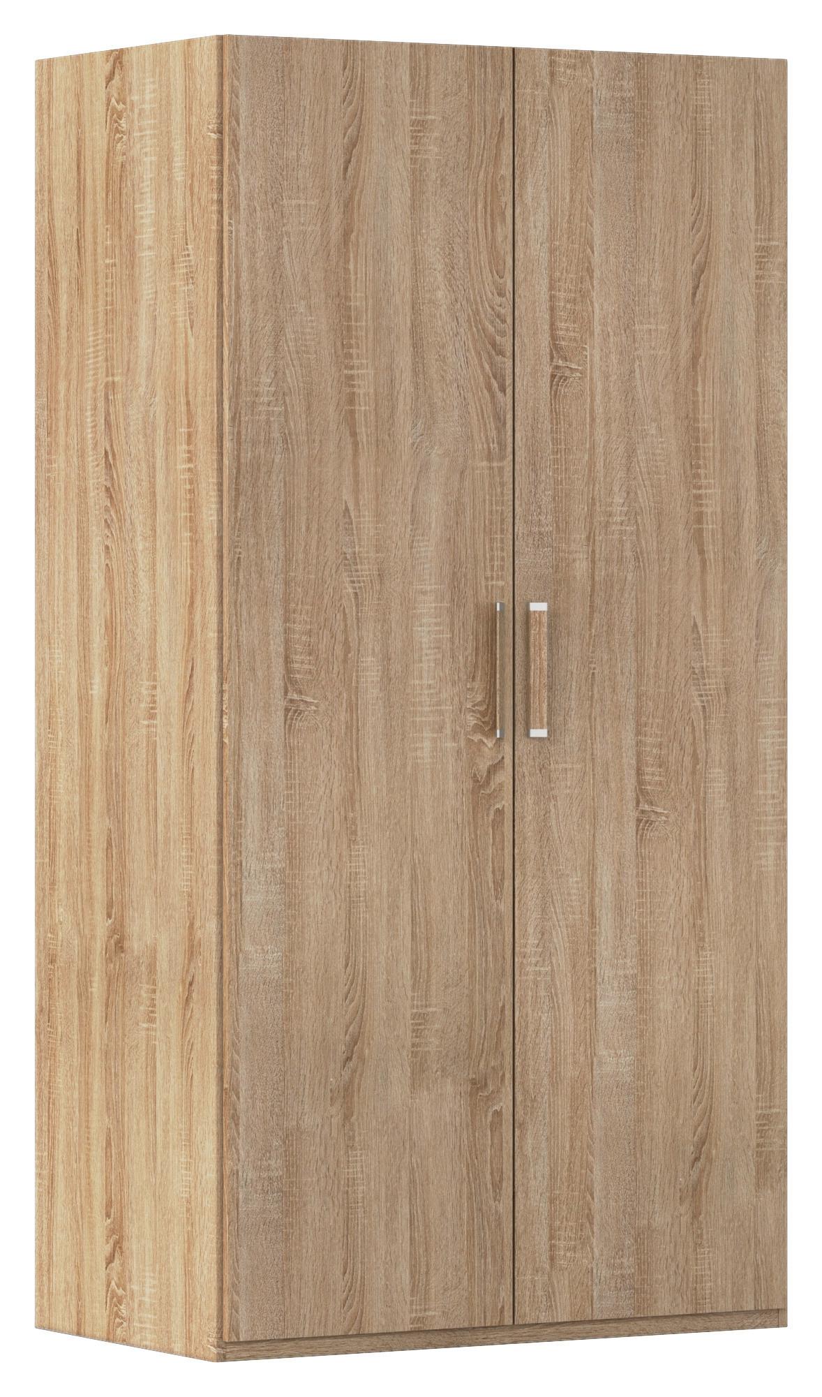 Omara S Klasičnimi Vrati Evelyn, Barva Hrasta - srebrne barve/hrast sonoma, Design, umetna masa/leseni material (101/223/60cm) - Novel