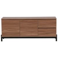 Sideboard Corpus Nussbaumfarben ca. 135x56x40cm - Nussbaumfarben/Schwarz, Design, Holz/Holzwerkstoff (135/56/40cm) - Livetastic