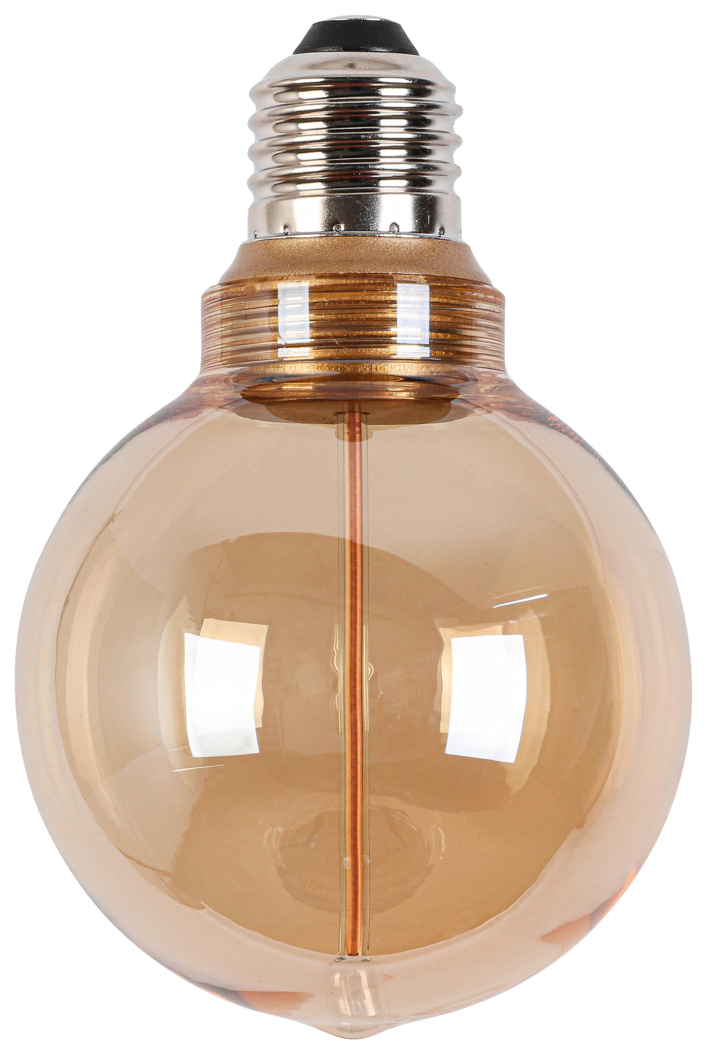 LED-LJUSKÄLLA C82218MM - bärnstensfärgad, Klassisk, metall/glas (8/12,2cm) - Mömax