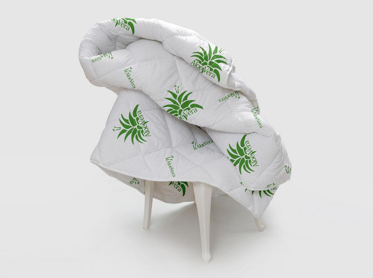 Pilotă matlasată Cushie Bedora Aloe Vera, cca. 220x200 cm - alb, Basics