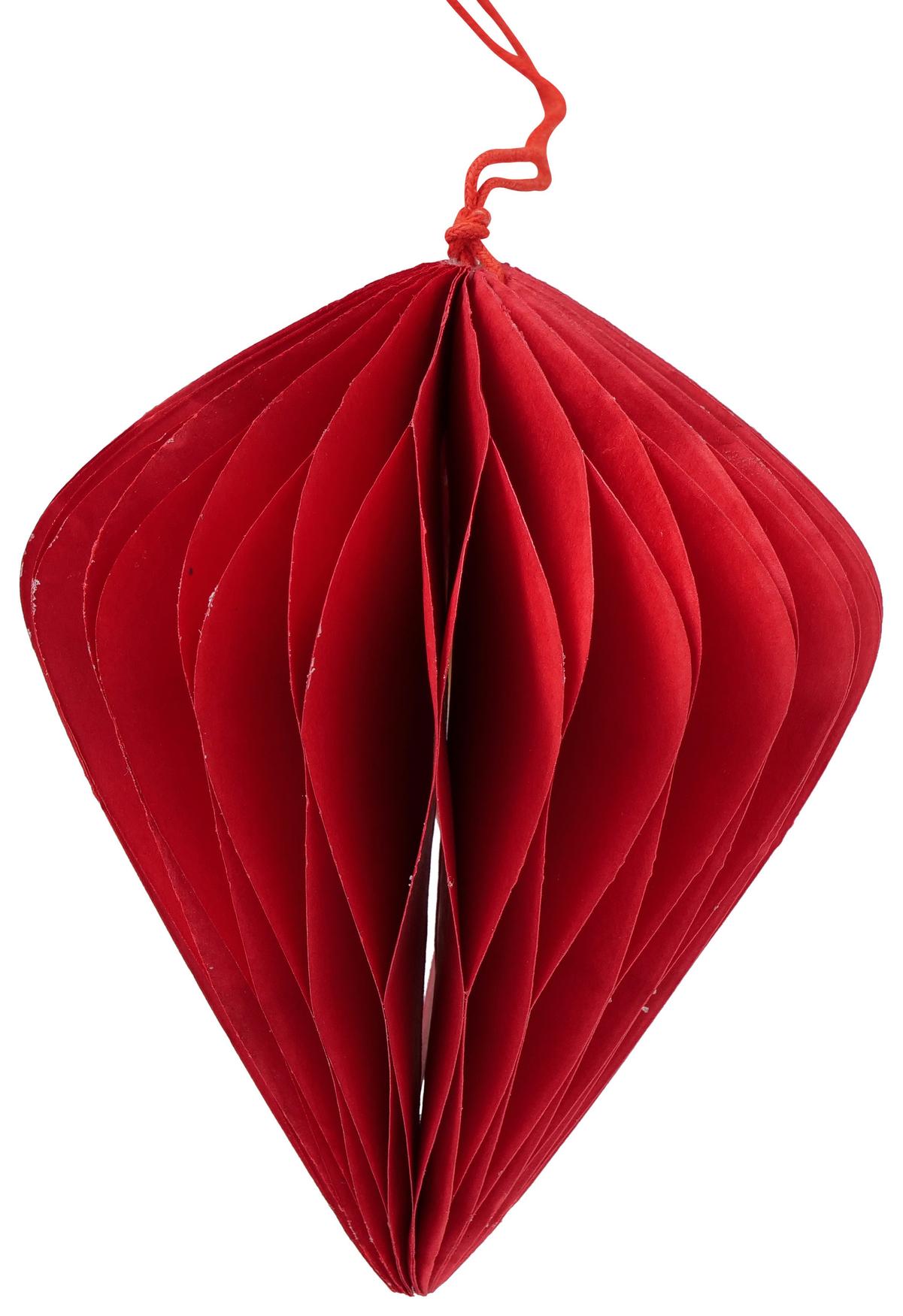 Decorațiune de agățat Sander - roșu, Konventionell, hârtie (11/12cm) - Modern Living