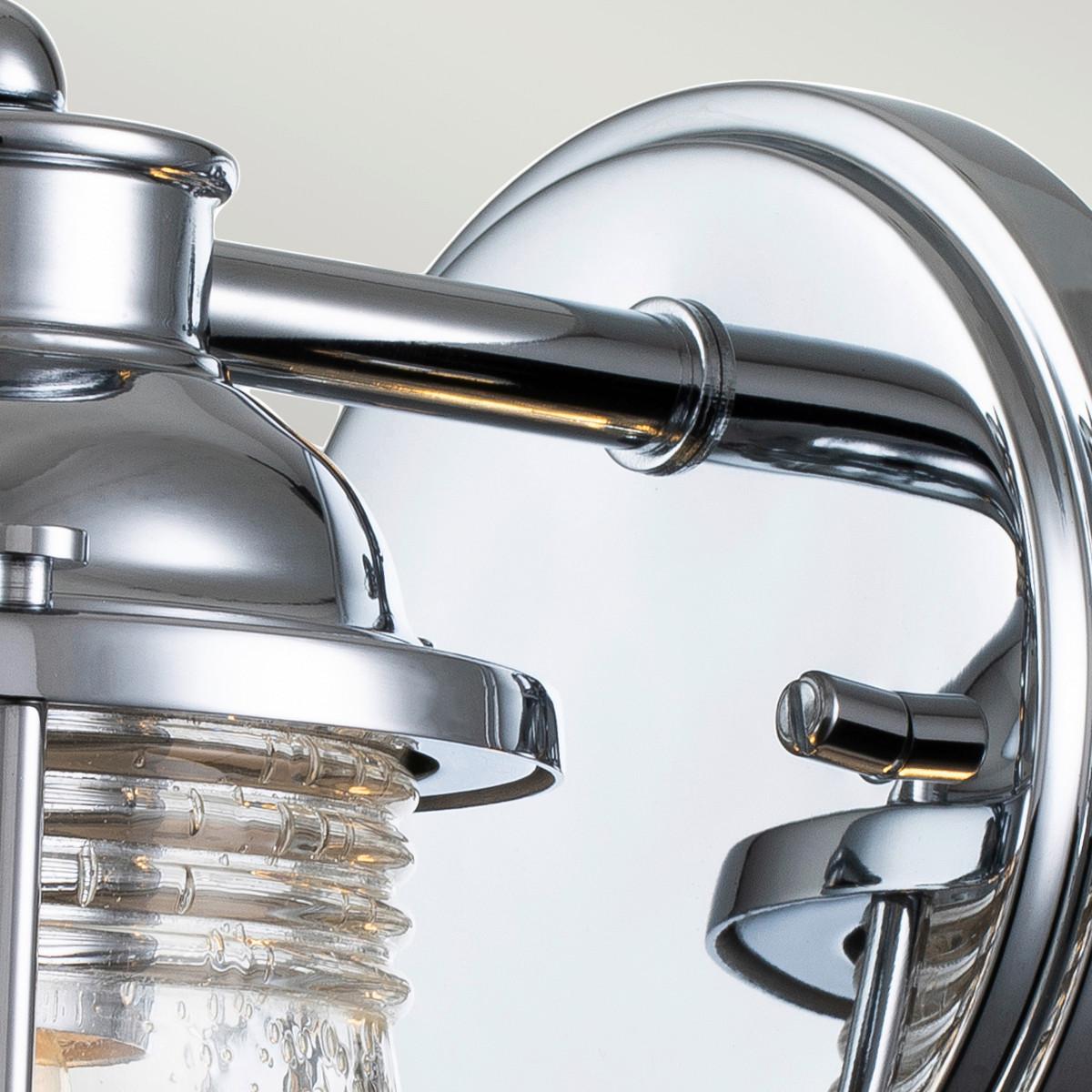 Fürdőszobai Falilámpa Qn-Ashlandbay1-Pc-Bath - krómszínű, Konventionell, üveg/fém (20,6/12,7/16,9cm) - Elstead Lighting