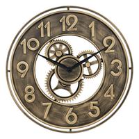 Ceas de perete Jacob cca. 48 cm - maro auriu, Design, plastic/metal (48cm)