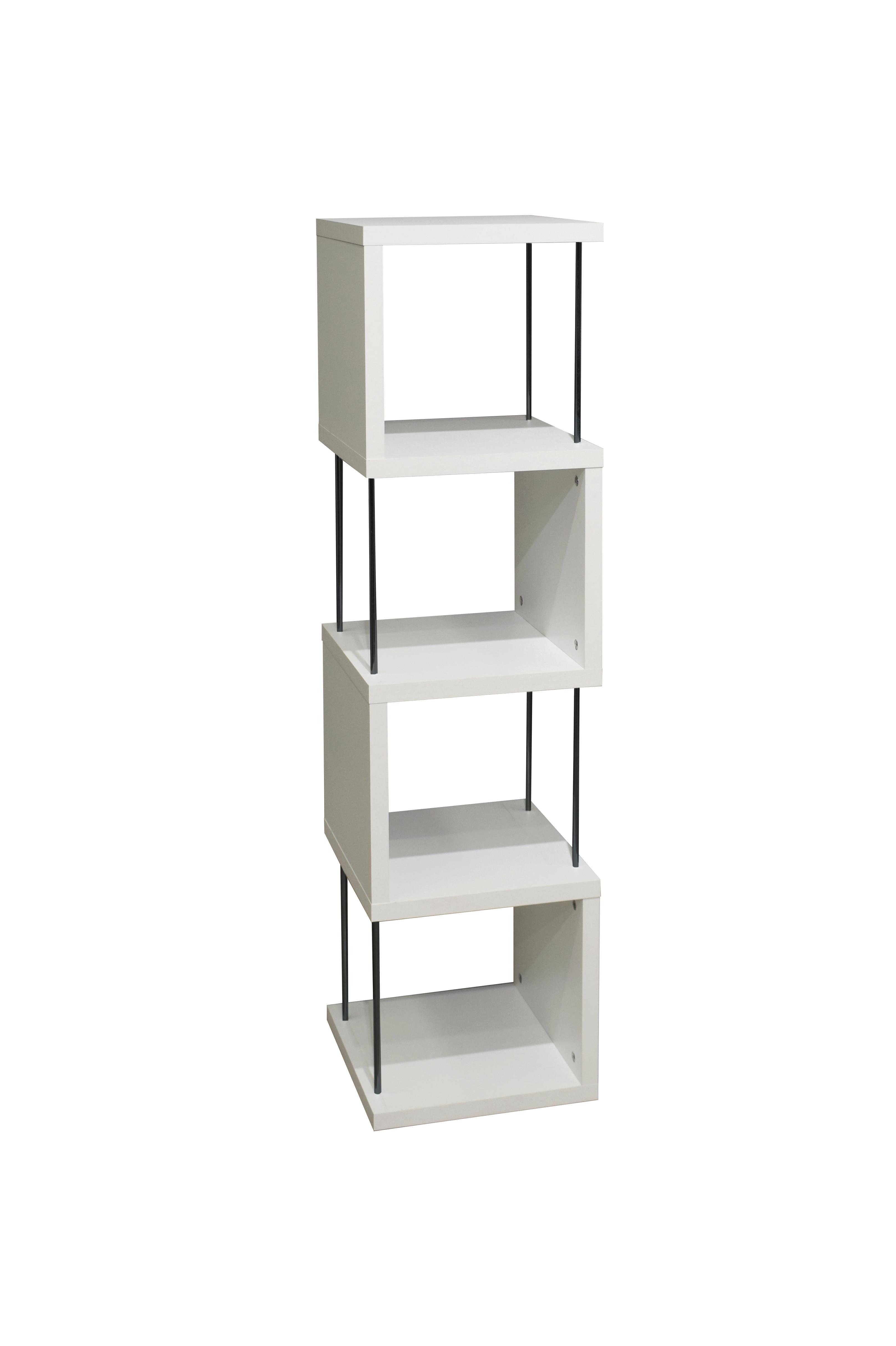 Standregal in Weiß - Schwarz/Weiß, MODERN, Holzwerkstoff/Kunststoff (33/126/33cm) - Mömax
