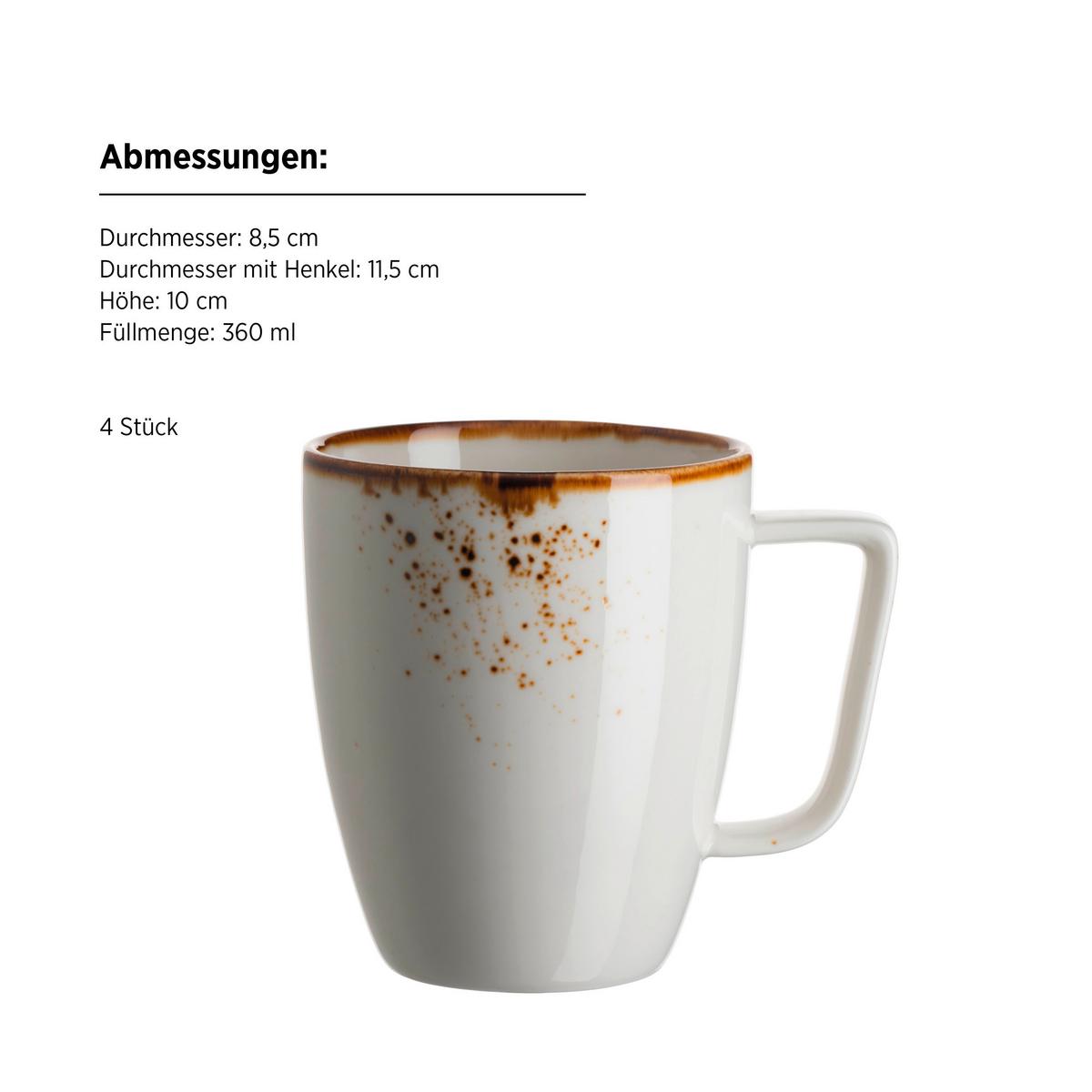 SET DE VAISSELLE PINTAR - Weiss/Braun, Basics, Keramik - Mäser