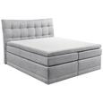 Boxspringbett in Hellgrau ca. 180x200 cm inkl. Topper - Silberfarben/Hellgrau, KONVENTIONELL, Holzwerkstoff/Kunststoff (180/200cm) - Livetastic Boxspringbett in Hellgrau ca. 180x200 cm inkl. Topper - Silberfarben/Hellgrau, KONVENTIONELL, Holzwerkstoff/Kunststoff (180/200cm) - Livetastic