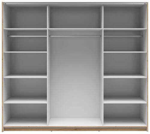 Ormar S Kliznim Vratima Tetrix - antracit/hrast Wotan, Moderno, drvni materijal/metal (220/195,5/60cm) - Modern Living