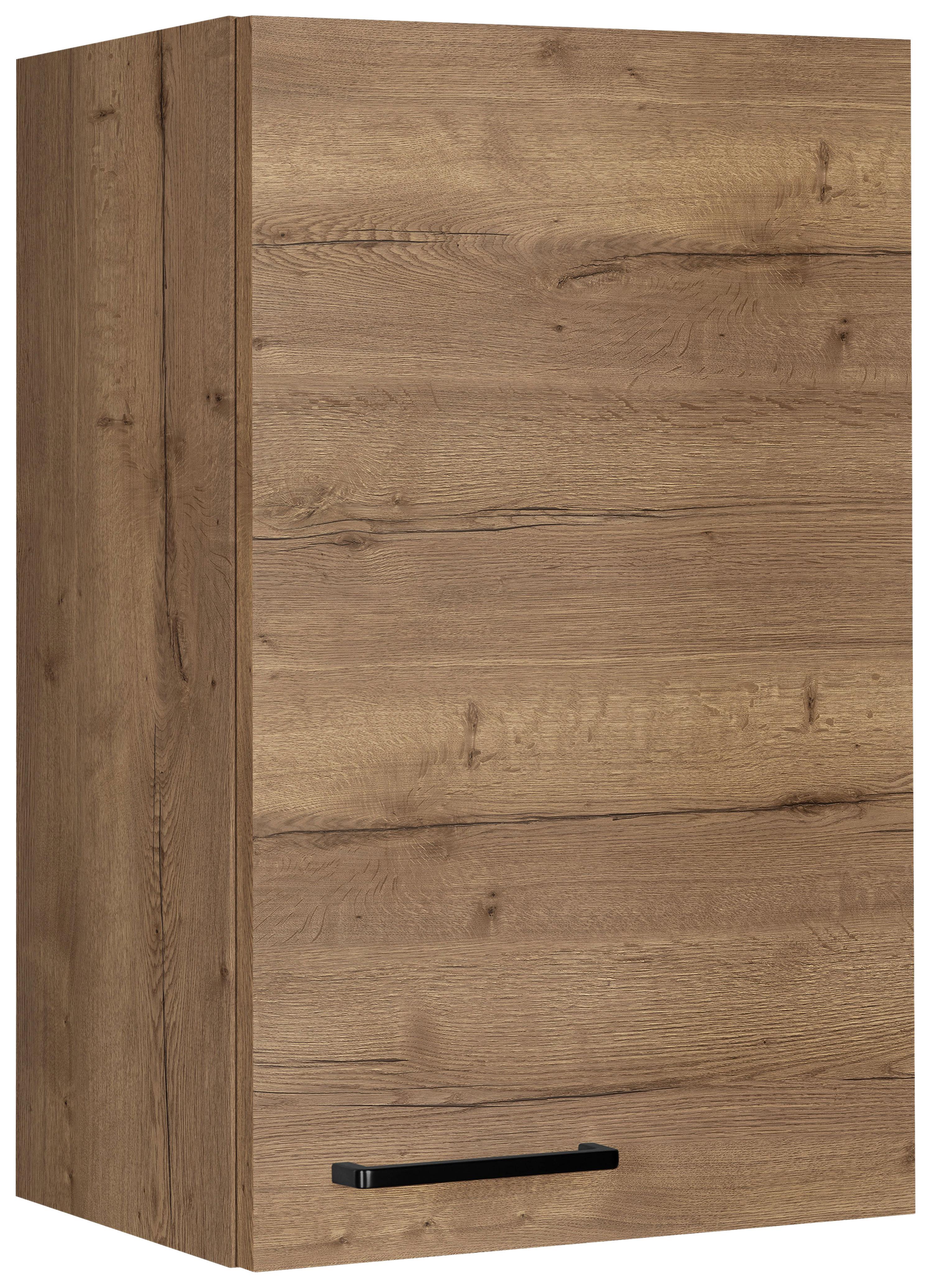 Küchenoberschrank Structura Eichel dunkel - Eiche dunkel/Schwarz, MODERN, Holzwerkstoff/Metall (45/72/35cm) - Nobilia