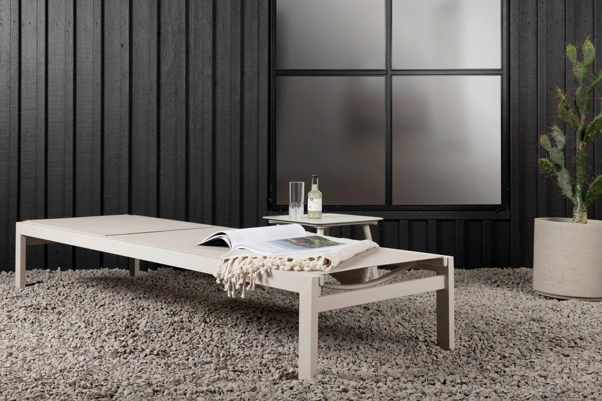 SONNENLIEGE COPACABANA - Beige, KONVENTIONELL, Metall (60/30/195cm) - Gardenson